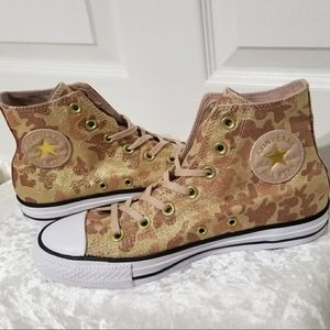 Converse Giraffe Print Shimmery High Tops B9